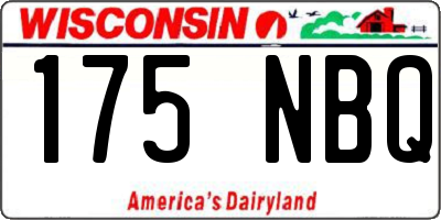 WI license plate 175NBQ