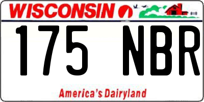 WI license plate 175NBR