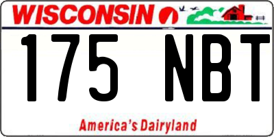 WI license plate 175NBT