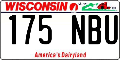 WI license plate 175NBU