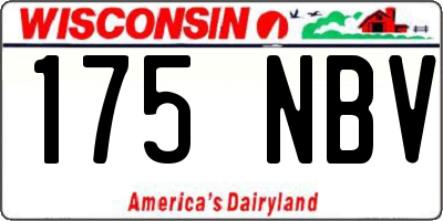 WI license plate 175NBV
