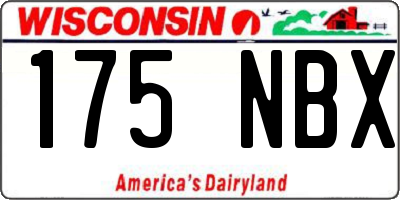 WI license plate 175NBX