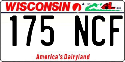 WI license plate 175NCF