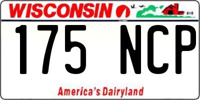 WI license plate 175NCP