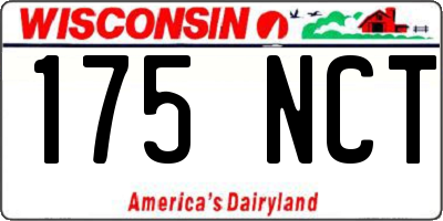 WI license plate 175NCT