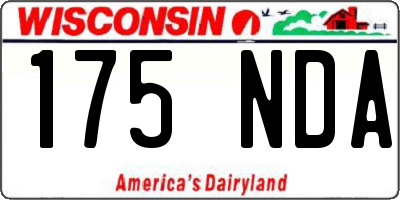 WI license plate 175NDA