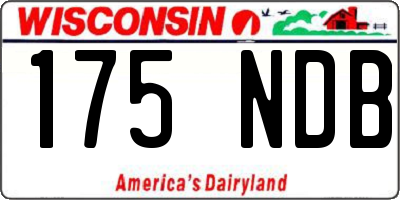 WI license plate 175NDB