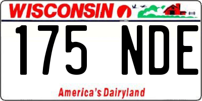 WI license plate 175NDE
