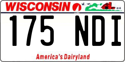 WI license plate 175NDI