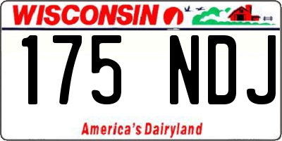 WI license plate 175NDJ