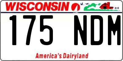 WI license plate 175NDM