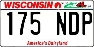 WI license plate 175NDP