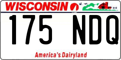WI license plate 175NDQ