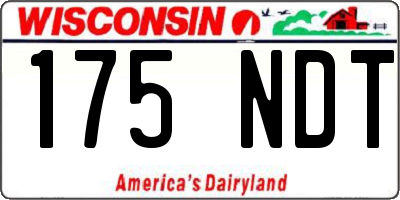WI license plate 175NDT