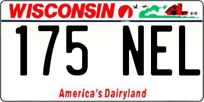 WI license plate 175NEL