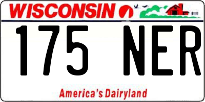 WI license plate 175NER