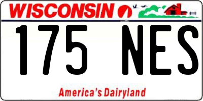 WI license plate 175NES