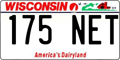 WI license plate 175NET