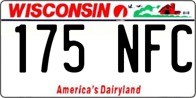 WI license plate 175NFC