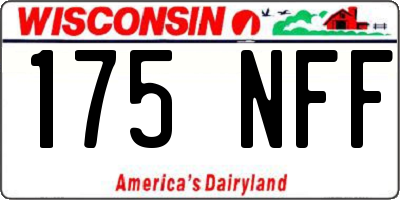WI license plate 175NFF