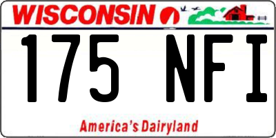 WI license plate 175NFI