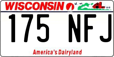 WI license plate 175NFJ