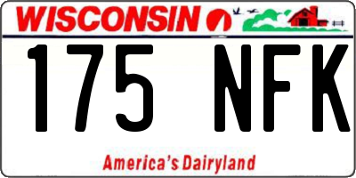 WI license plate 175NFK