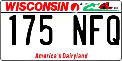 WI license plate 175NFQ