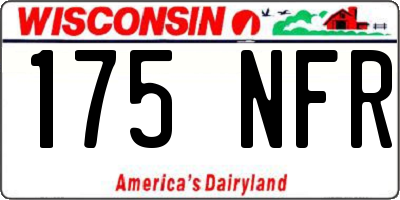 WI license plate 175NFR