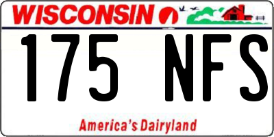WI license plate 175NFS