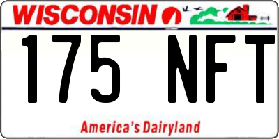 WI license plate 175NFT