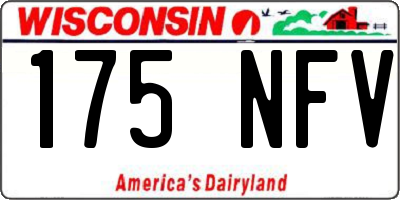 WI license plate 175NFV