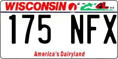WI license plate 175NFX