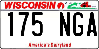 WI license plate 175NGA