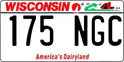 WI license plate 175NGC