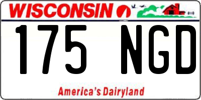 WI license plate 175NGD