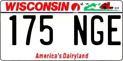 WI license plate 175NGE