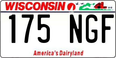 WI license plate 175NGF