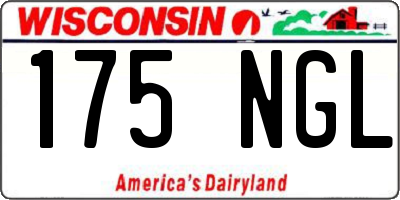 WI license plate 175NGL