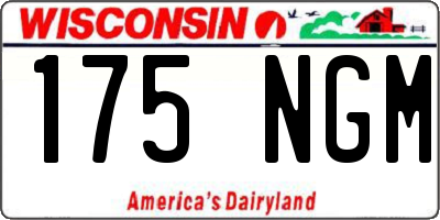 WI license plate 175NGM