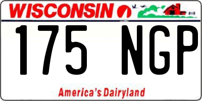WI license plate 175NGP
