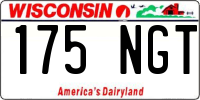 WI license plate 175NGT