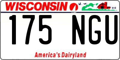 WI license plate 175NGU