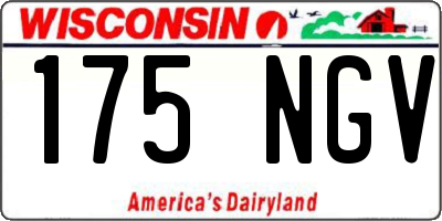 WI license plate 175NGV