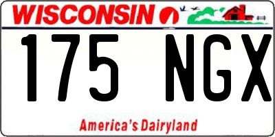 WI license plate 175NGX