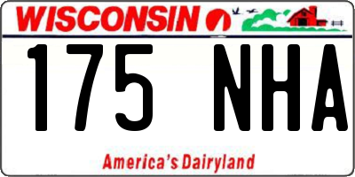 WI license plate 175NHA