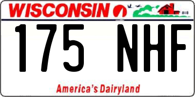 WI license plate 175NHF