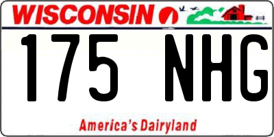 WI license plate 175NHG