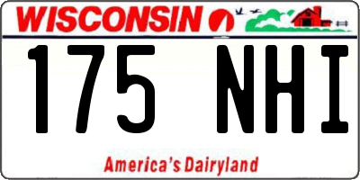 WI license plate 175NHI