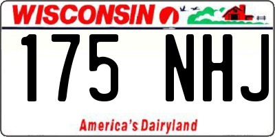 WI license plate 175NHJ